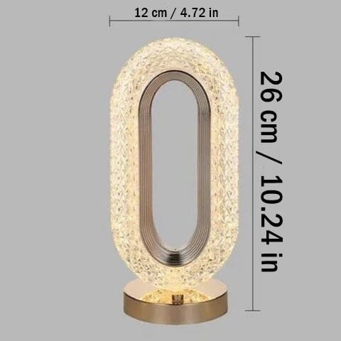 Luxury Oval Crystal Table Lamp