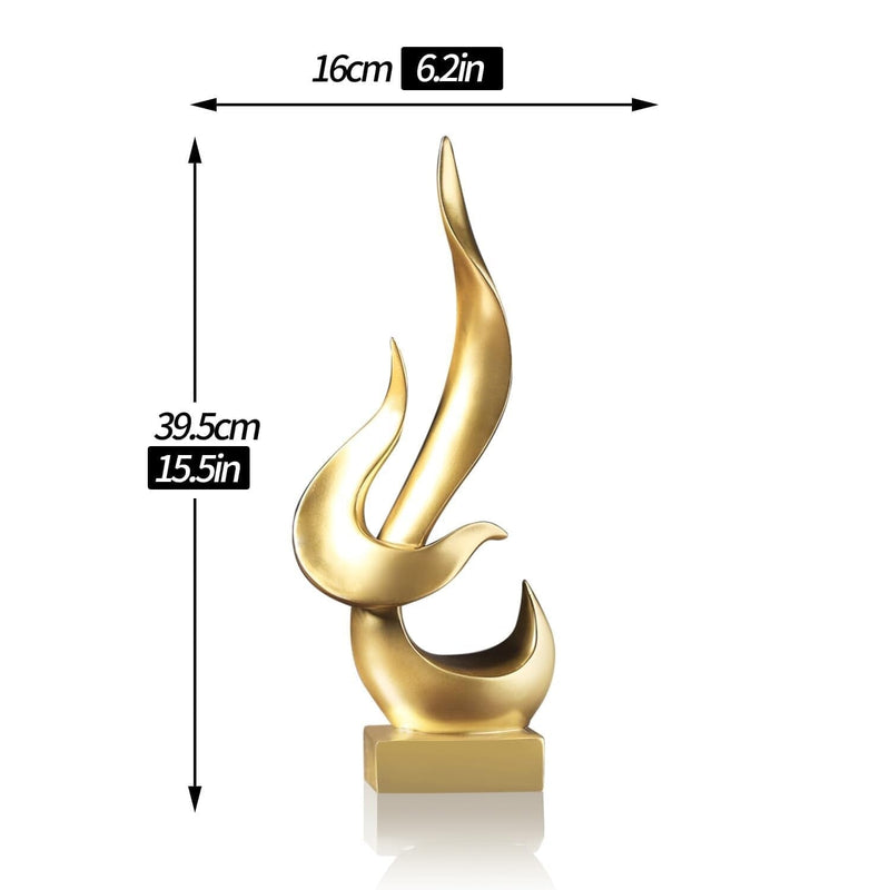 Abstract Sculpture Art Flame Decor