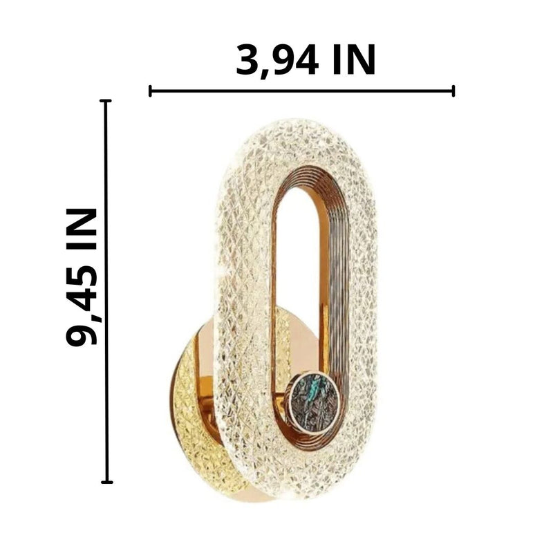 Luxury Oval Crystal Wall Lamp – Modern Decorative Lighting