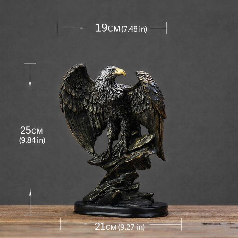 Nordic Eagle Sculpture – 9.84 x 7.48 in Modern Decorative Statue