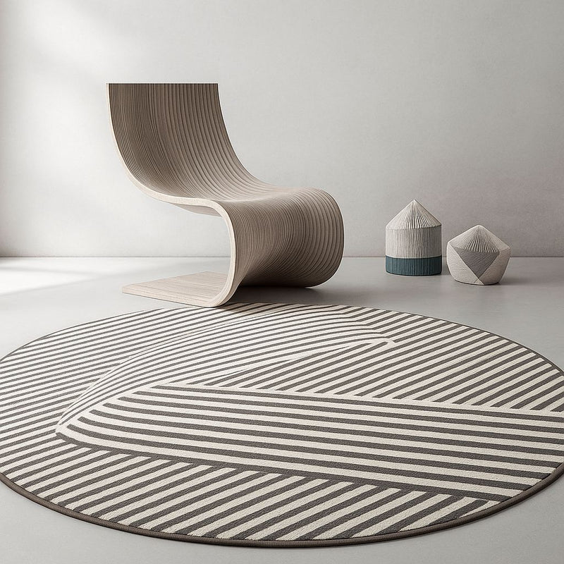 Organic Round Decorative Rug – Trace