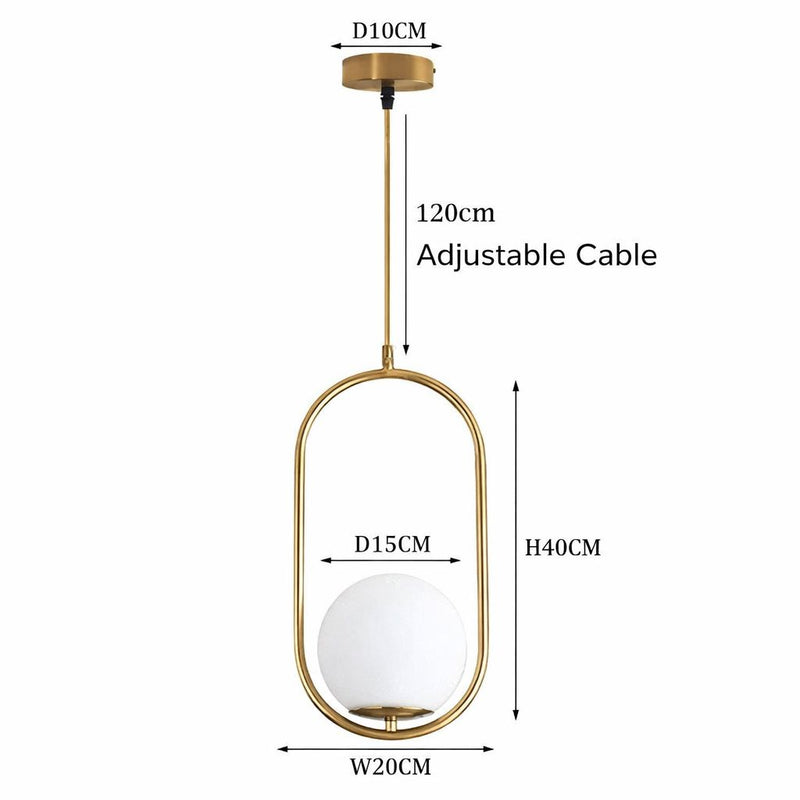 Sphere Line LED Pendant Light – Modern Minimalist Glass Design