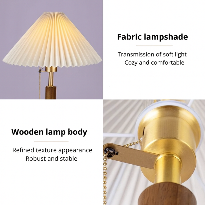 Retro Vienna Pleated Table Lamp 18.5in