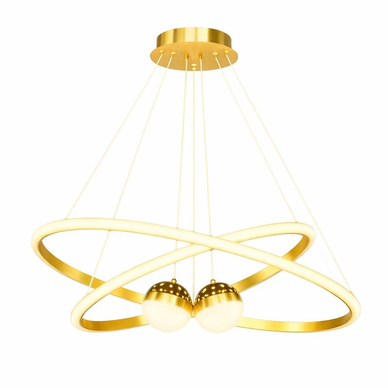 Luxury Double Ring LED Pendant Light