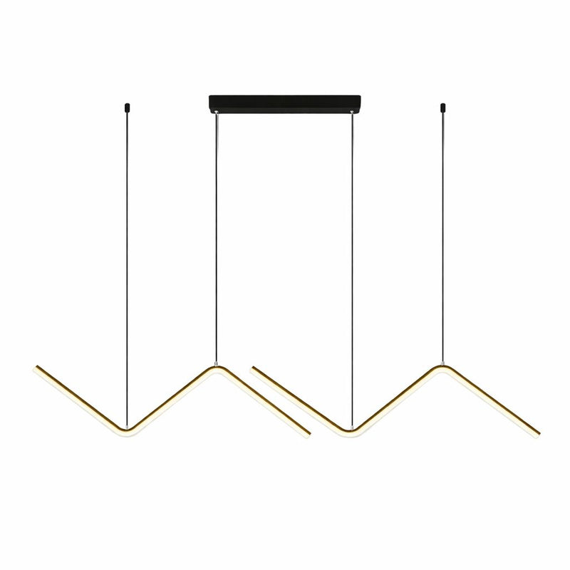 Minimalist Wave Line LED Pendant Light – 35.4 in Modern Hanging Chandelier