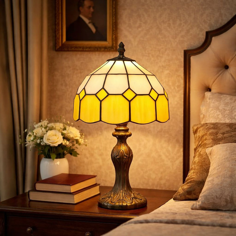 Classic Tiffany Stained Glass Table Lamp