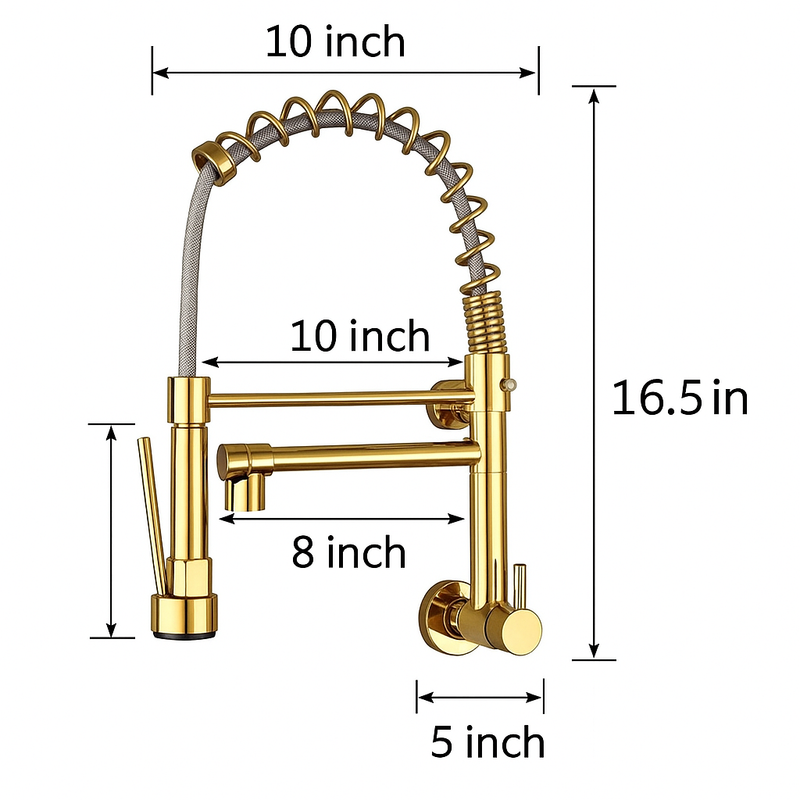 Gourmet Kitchen Faucet Senses 360° – 16.7 inch Swivel Pull-Down Tap