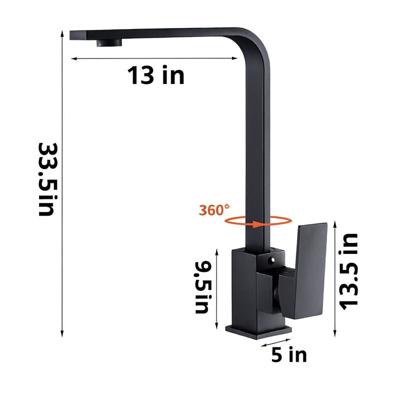 FlexHydra 360° Stainless Steel Kitchen Mixer Tap – Single Handle Hot & Cold