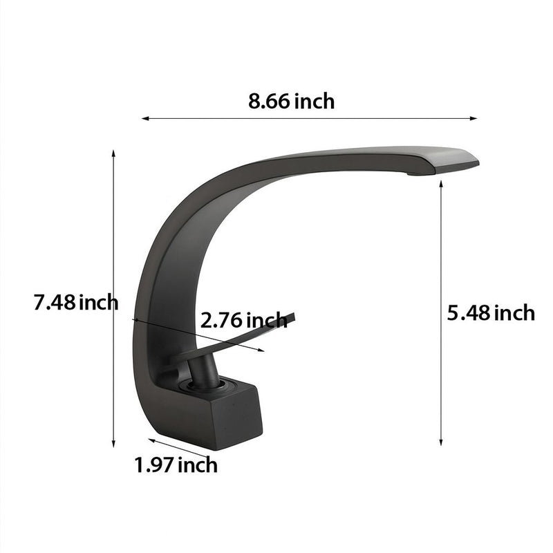 Minimalist Classic Wave Mixer Tap – Single Handle Hot & Cold Water