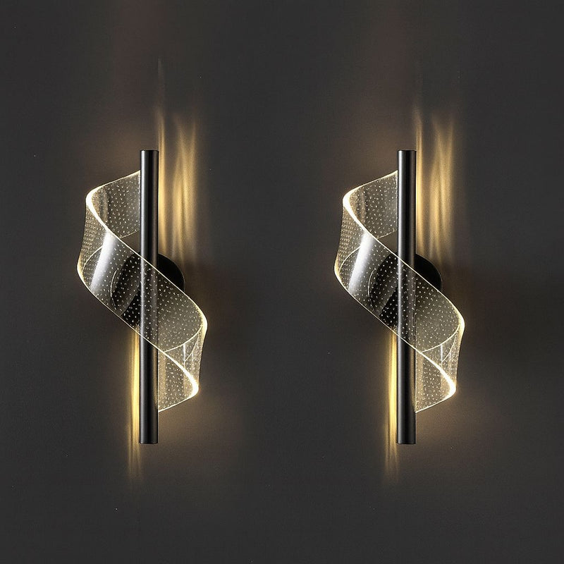 Acrylic Spiral Wall Lamp – Modern LED Decorative Sconce