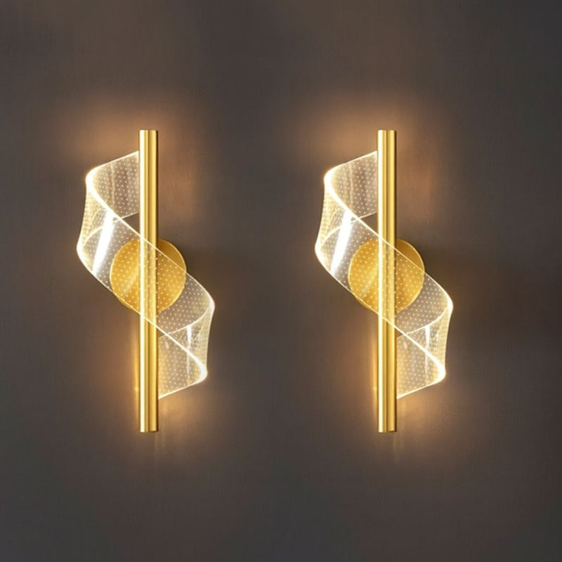 Acrylic Spiral Wall Lamp – Modern LED Decorative Sconce