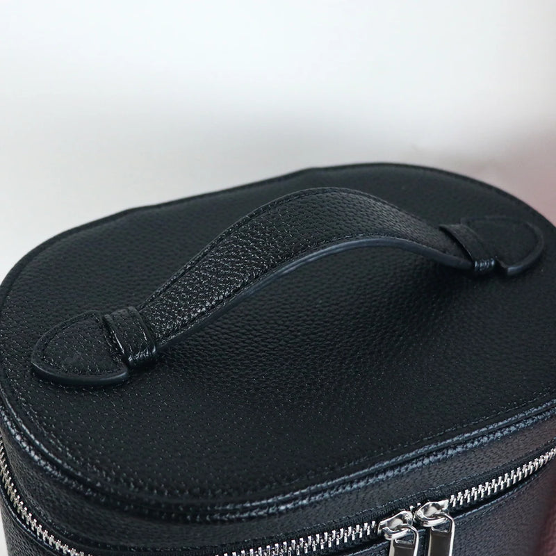 Personalized PU Leather Travel Cosmetic Bag – Large Capacity