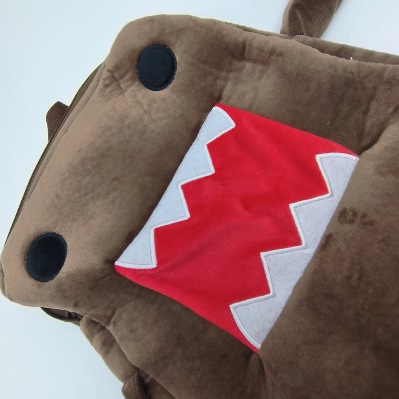 Domo Kun Plush Backpack – Cute Brown Mini Shoulder Bag