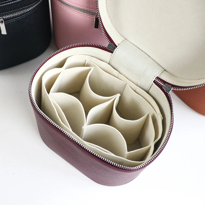 Personalized PU Leather Travel Cosmetic Bag – Large Capacity