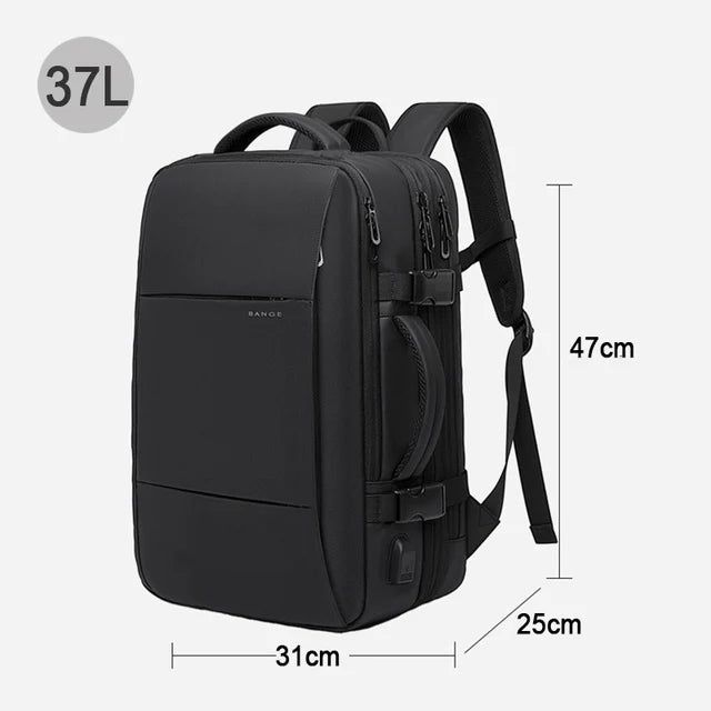Expandable Travel Backpack for Men ā Large Capacity 17.3" Laptop & Business Backpack