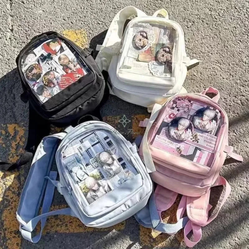 Y2K Kawaii Mini Ita Backpack – Cute Transparent Lolita Bag