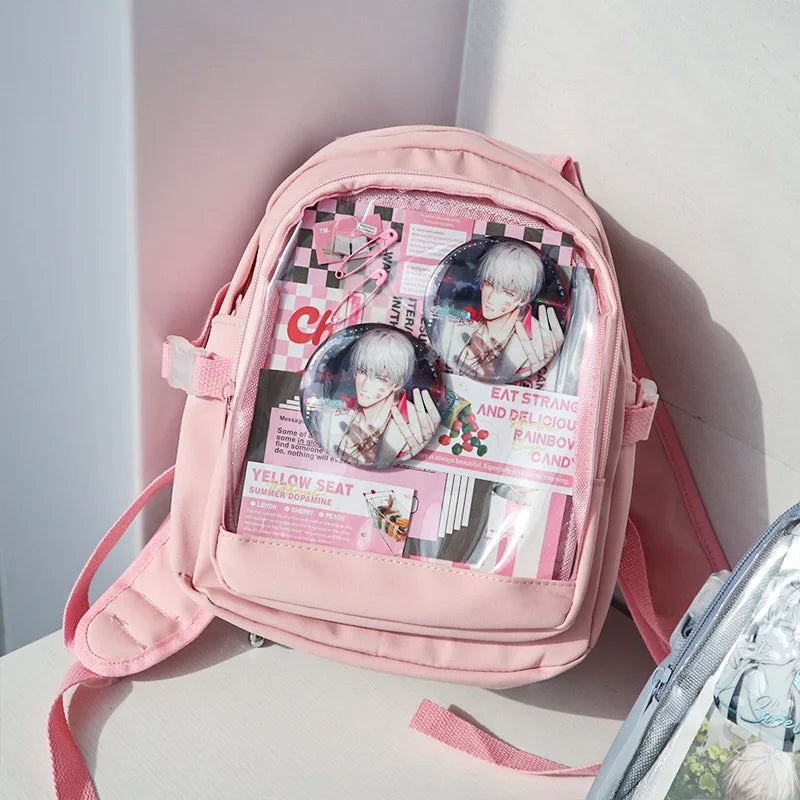 Y2K Kawaii Mini Ita Backpack – Cute Transparent Lolita Bag