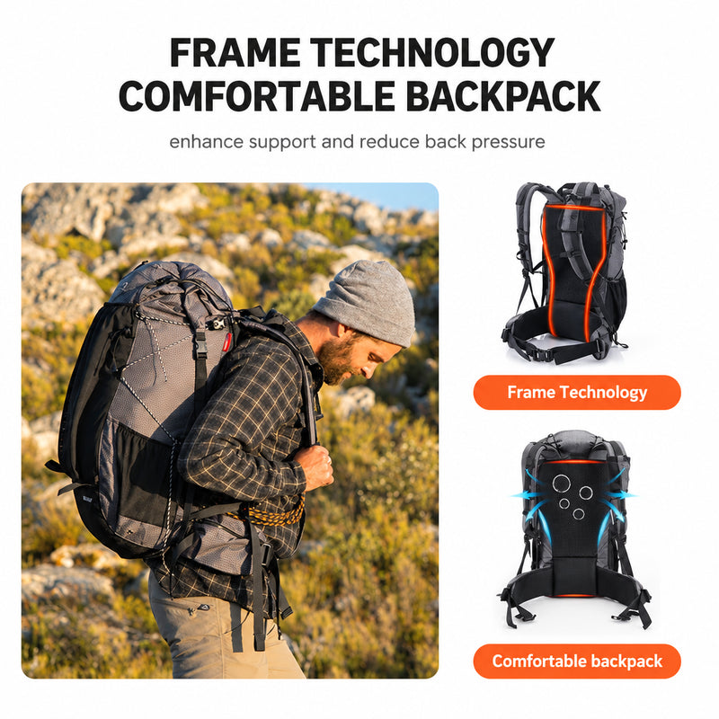 60+5L Hiking Backpack – Ultralight & Waterproof