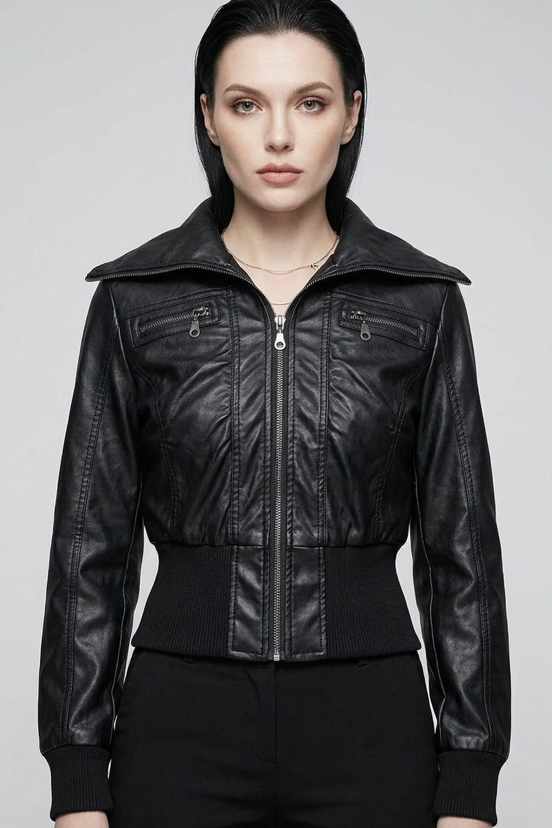 AltGoth PU Leather Jacket – Vintage Grunge, Emo & Harajuku Streetwear