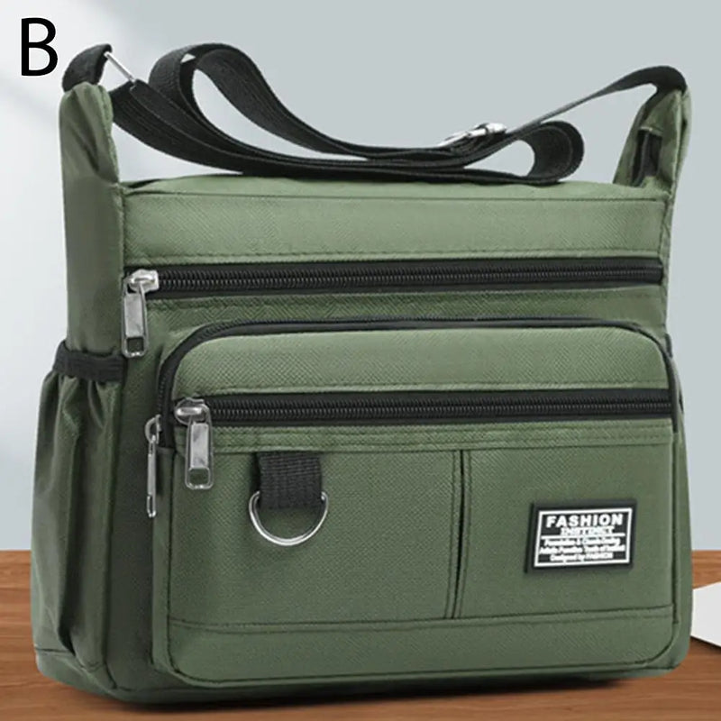 Men’s Large Crossbody Bag – Multi-Pocket Shoulder & Business Bag