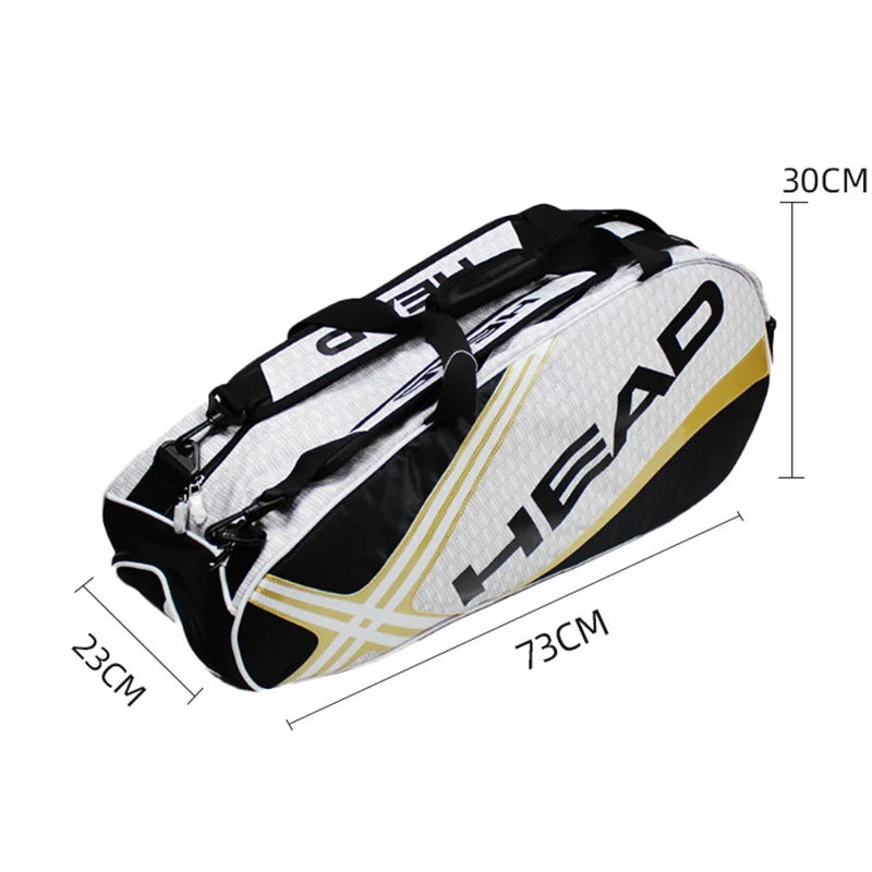 Tennis Racket Backpack – Large Capacity, 3–6 Racquets & Shoe Compartment