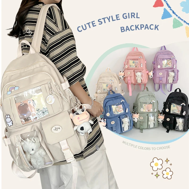 Women’s Nylon Backpack – Cute, Lightweight & Multi-Pocket