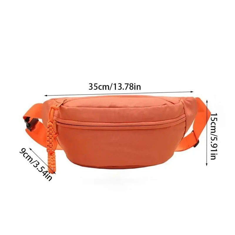 Women's Half-Moon Chest Bag – Waterproof Oxford, Large Capacity
