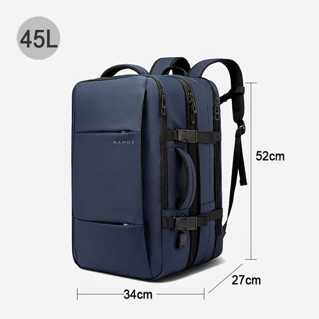 Expandable Travel Backpack for Men ā Large Capacity 17.3" Laptop & Business Backpack