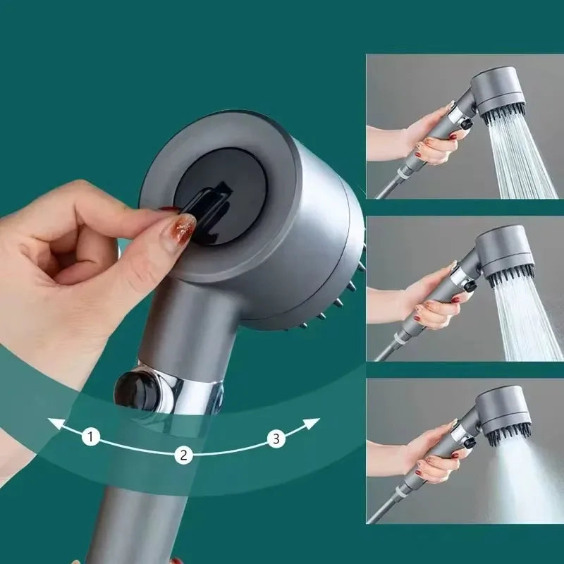 4-Mode Water Filter Shower Head
