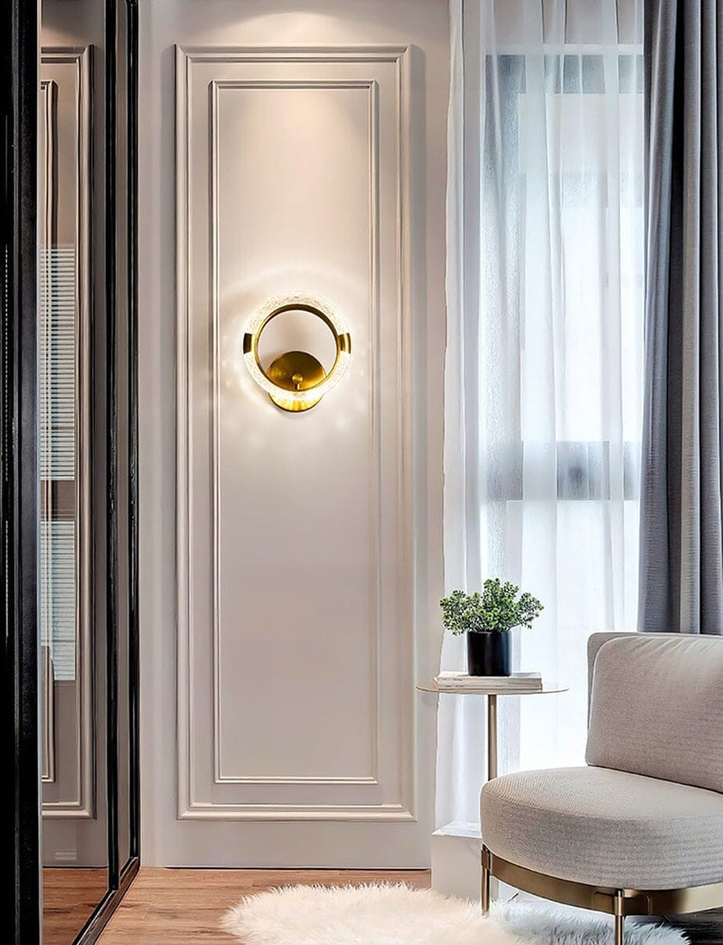 Arandela de Luxo Cristal Circular luzes Conceito