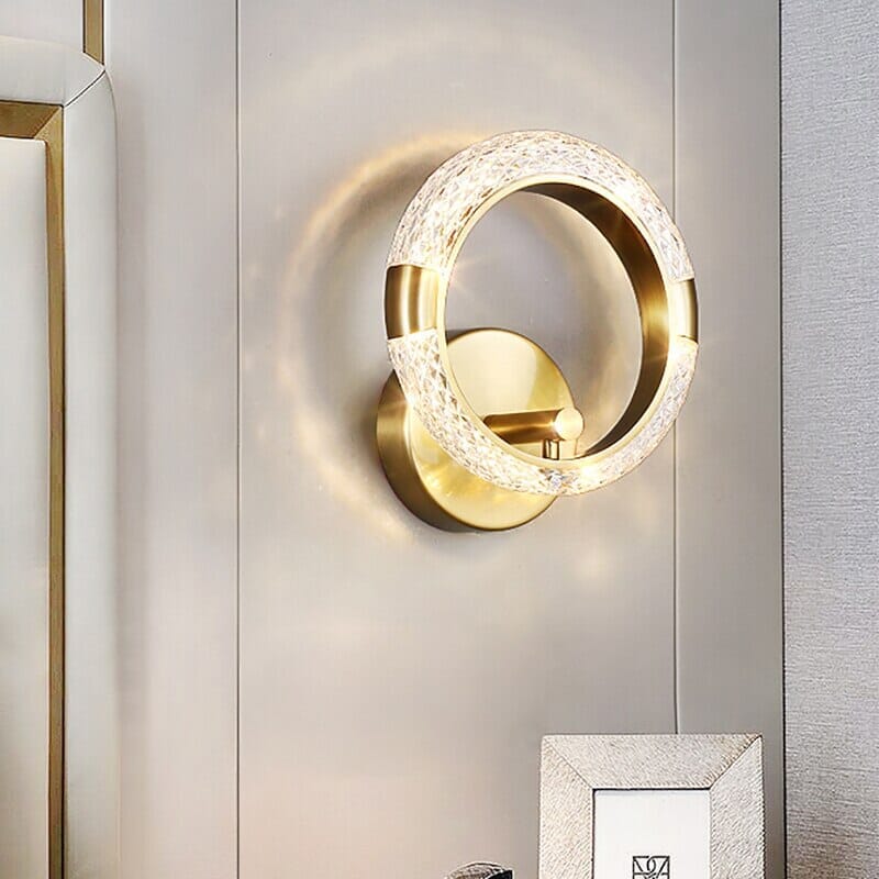 Arandela de Luxo Cristal Circular luzes Conceito