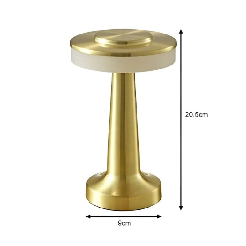 RetroLux Touch LED Table Lamp – Wireless, Rechargeable & Dimmable