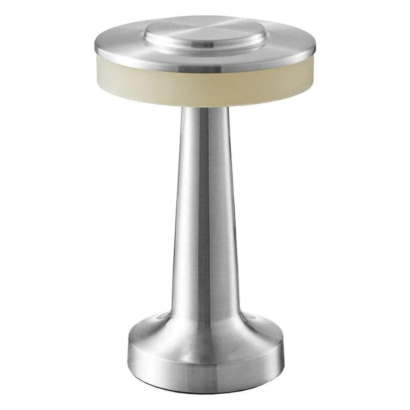Luminária Abajur de Mesa RetroLux Touch LED Abajur - 0001 YuDome Prata