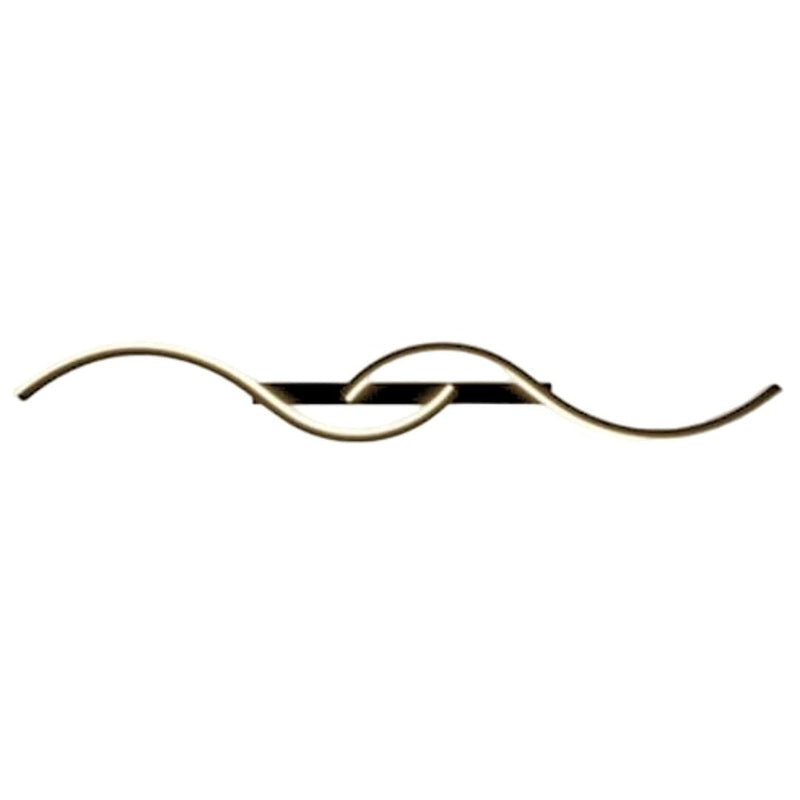 Luminária Arandela de Parede Onda Dupla Preto Arandela 0022 Conceito