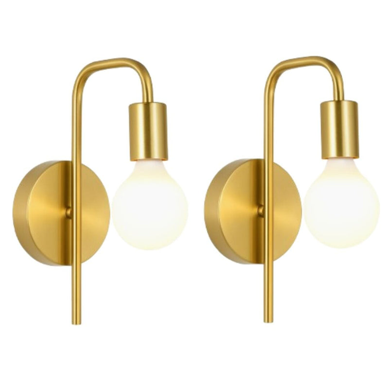 Luminária Arandela de Parede Urban Line (O Par) Conceito Dourado