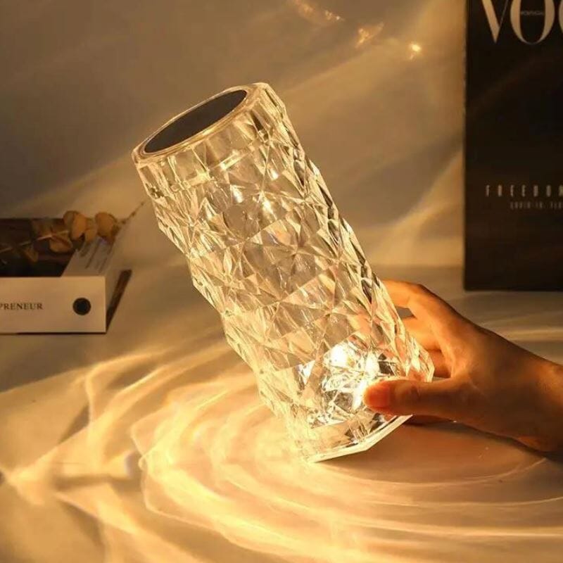 Luminária Cristal Touch de Mesa em Led - 16 Cores (Sem fio e Recarregável) Abajur - 0016 Conceito