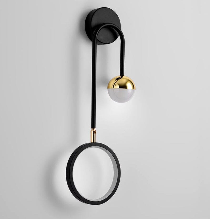 Luminária de Parede Sphere - 2 em 1 luzes projeto-150 Preto - Lado direito