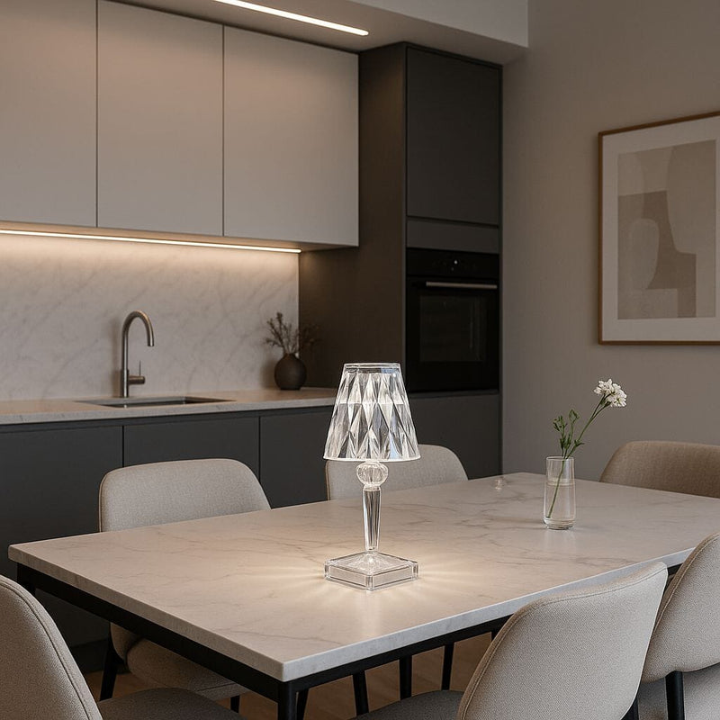 Luminária Vintage Cristal Touch de Mesa em Led - 16 Cores e Controle Remoto Conceito
