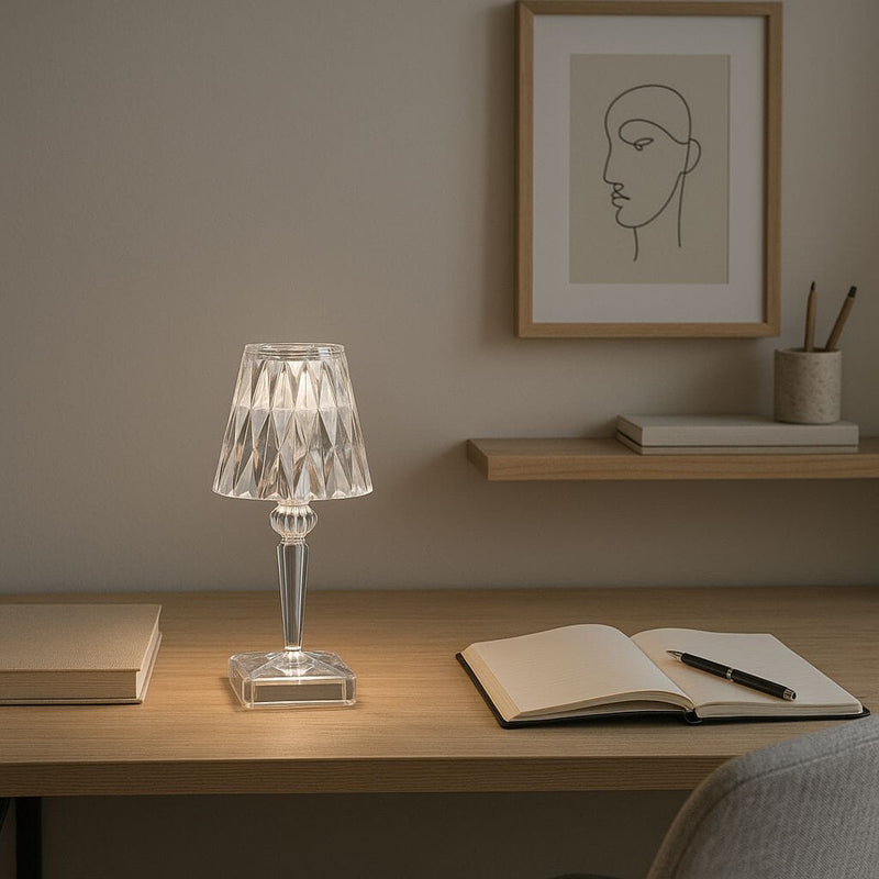 Luminária Vintage Cristal Touch de Mesa em Led - 16 Cores e Controle Remoto Conceito