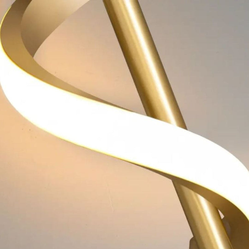 Gold Spiral LED Pendant Light