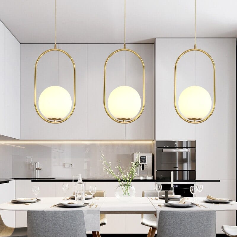 Sphere Line LED Pendant Light – Modern Minimalist Glass Design