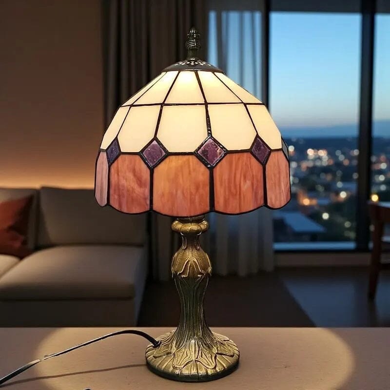Classic Tiffany Stained Glass Table Lamp