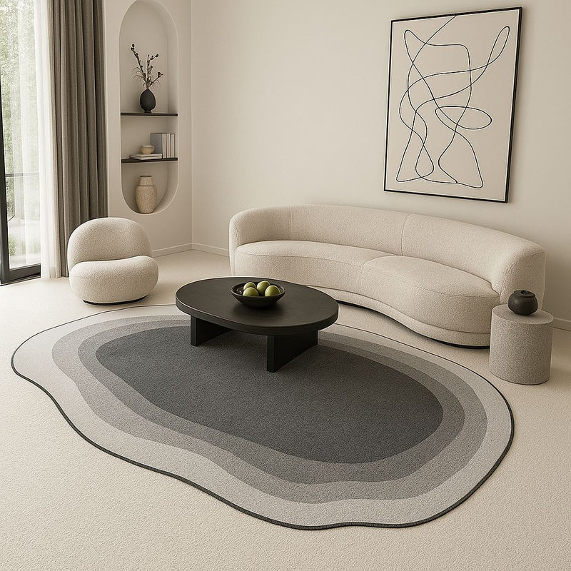 Tapete Decorativo Orgânico Abstrato Irregular para Sala - Dark Tapete - 0011 Conceito 80x120cm