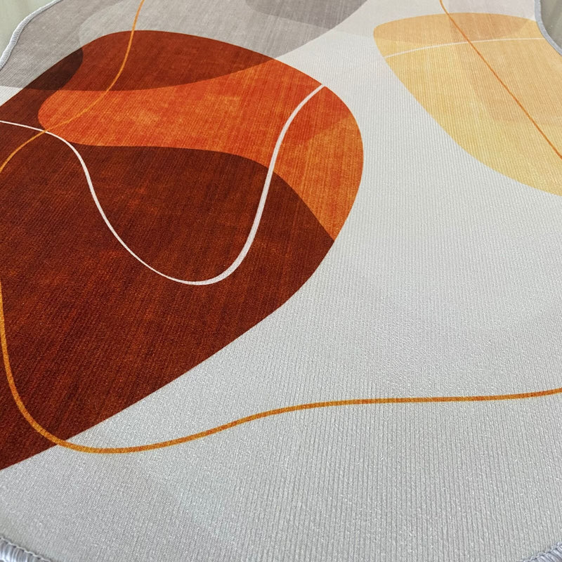 Tapete Decorativo Orgânico Abstrato Irregular para Sala - Gemas Tapete - 0014 Conceito