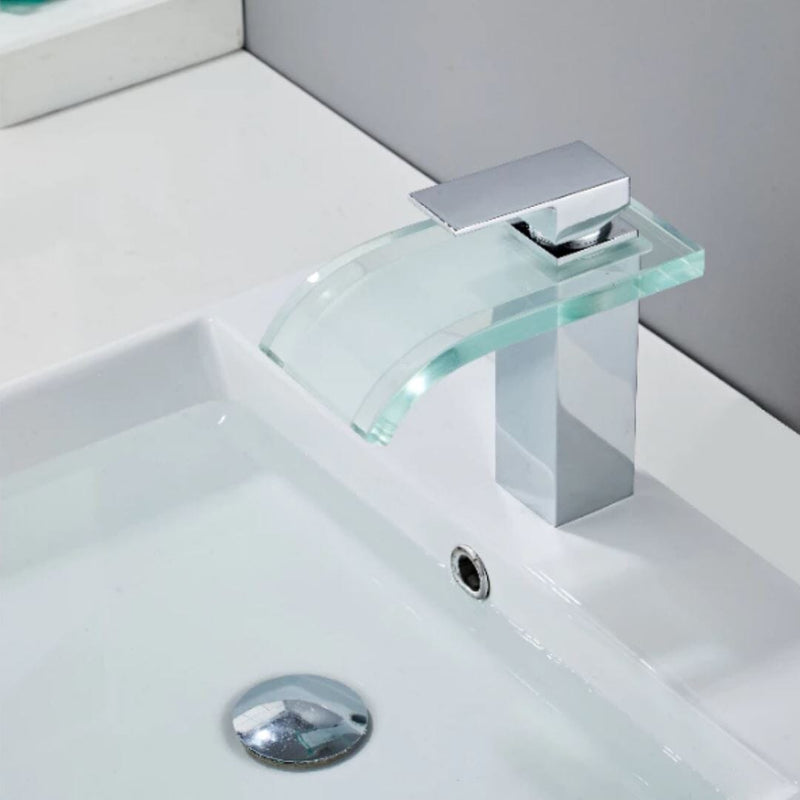 Torneira Luxuosa Riffle Glass - Monocomando para Lavabo Conceito