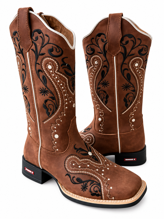 Alice Western Boots – Nescau Horse Leather / Tribal Embroidery