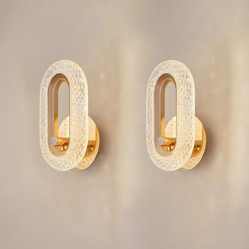 Luxury Oval Crystal Wall Lamp – Modern Decorative Lighting