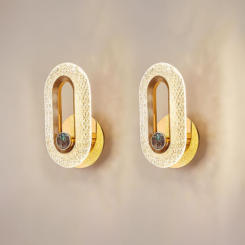 Luxury Oval Crystal Wall Lamp – Modern Decorative Lighting