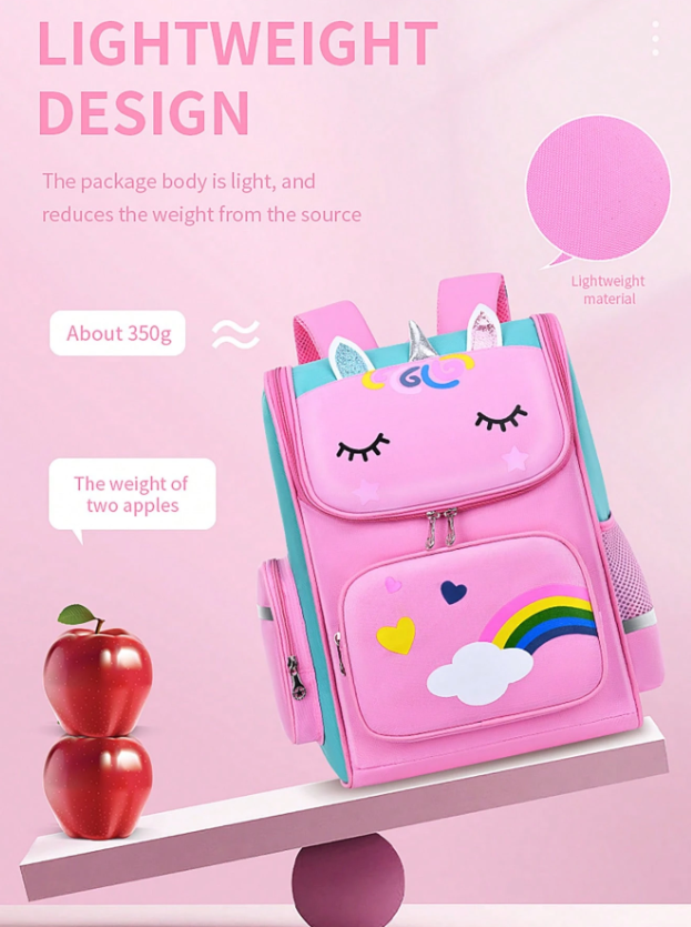 Unicorn Wheeled Backpack With Wheels Rolling For Kids