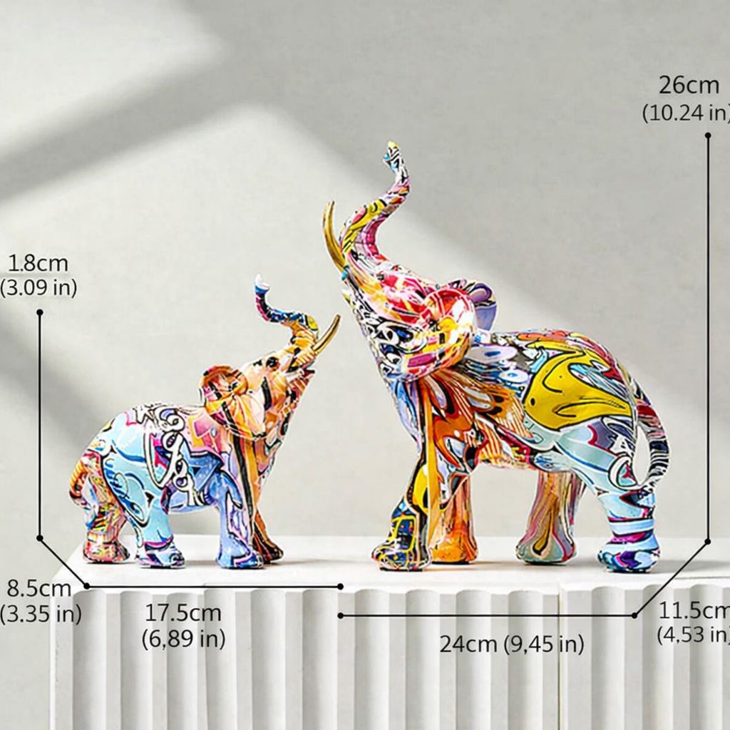 Elephant Sculpture Graffiti Street & Colors